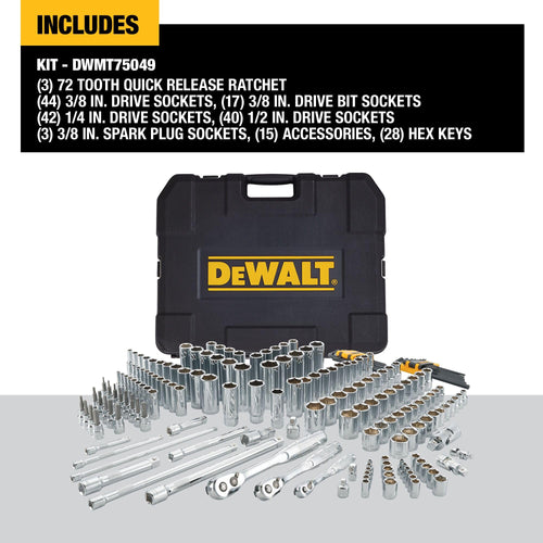 192 Pcs. Mechanics Tool Set, SAE and Metric Socket Wrench Set A8196