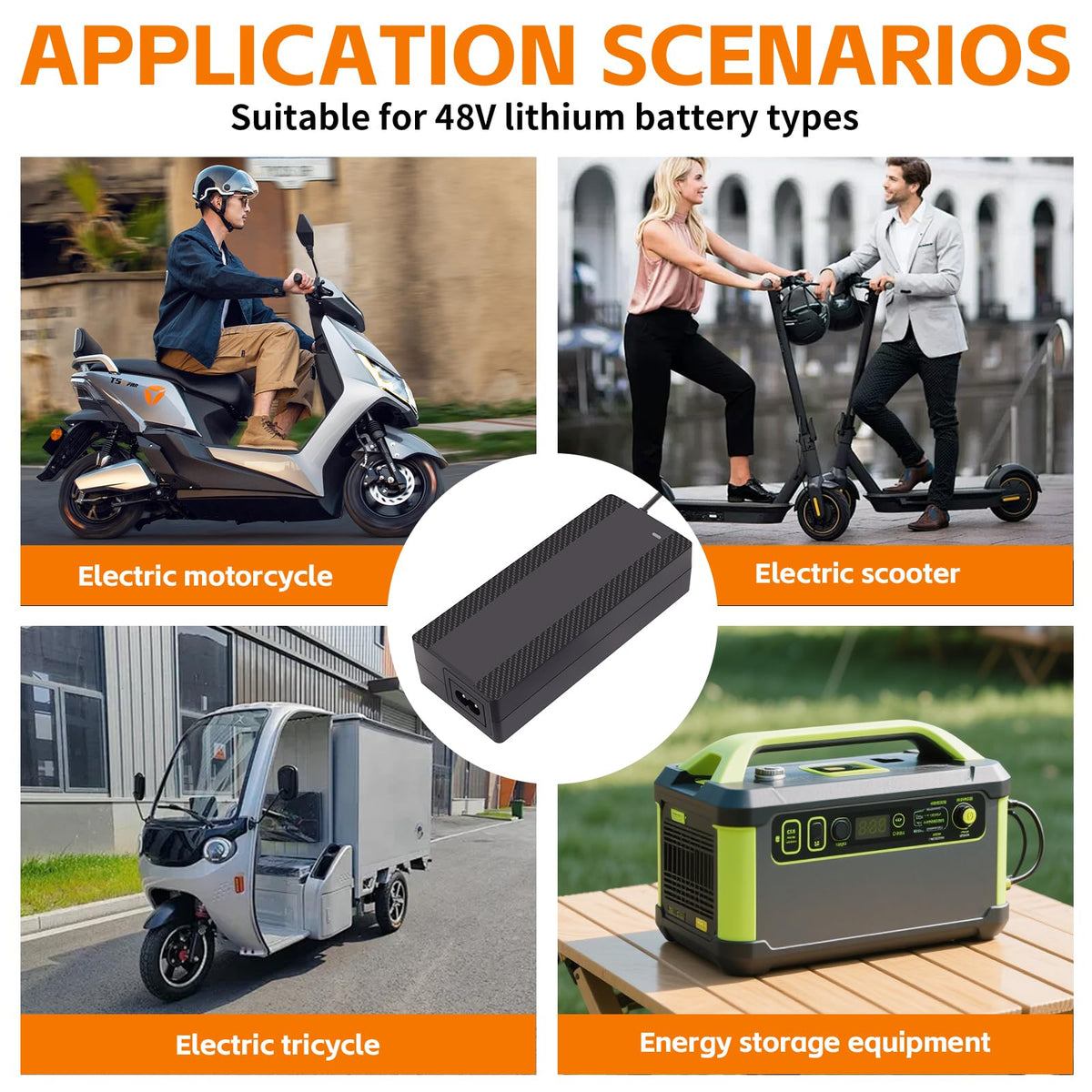 54.6V 1.6A Electric Scooter Charger for 48V Lithium Battery L6245