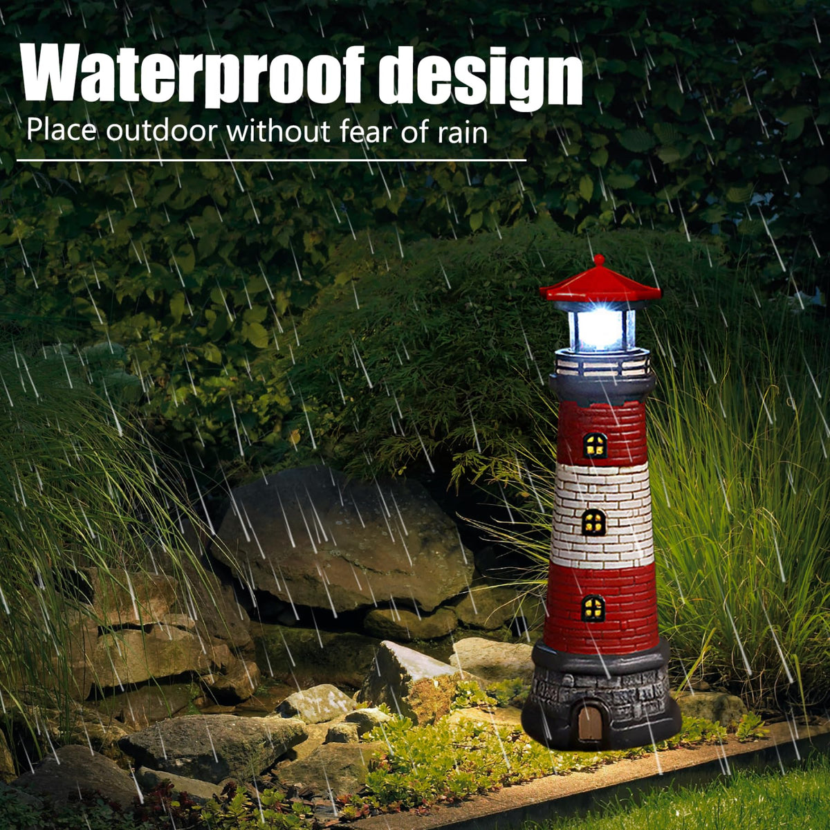 Waterproof Rotating LED Lighthouse Lamp D6703