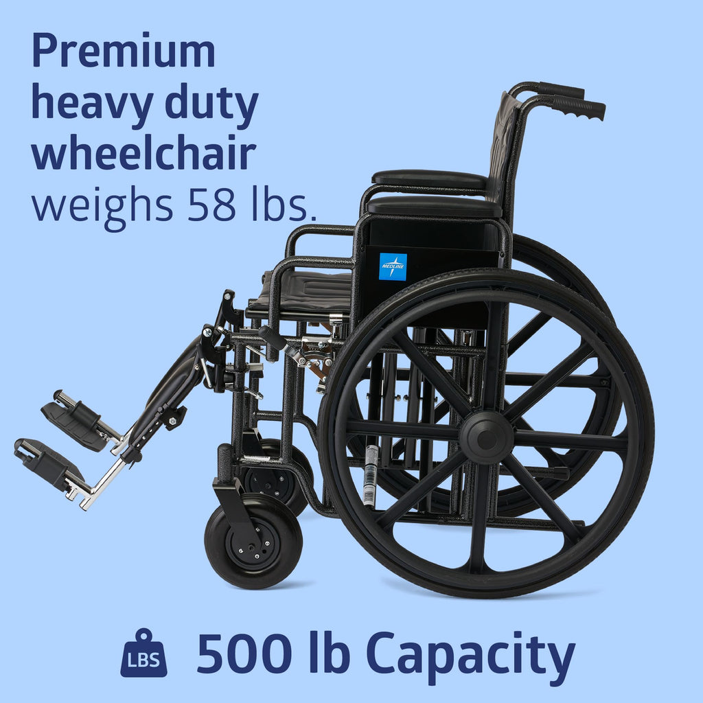 Extra-Wide Bariatric Wheelchair with 22" Wide Seat B795