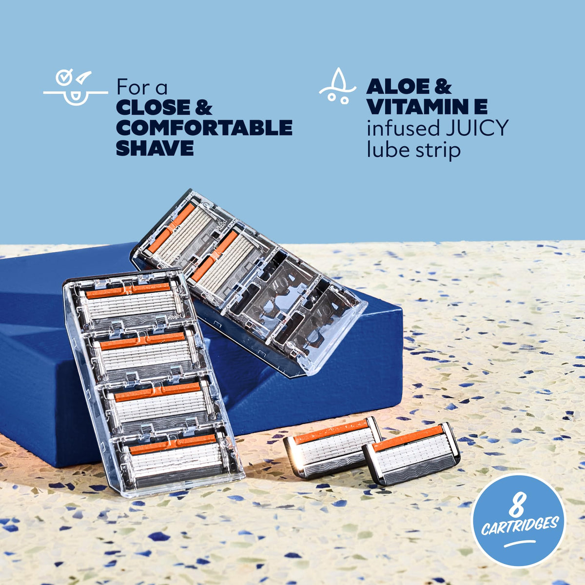 6 Blade Razor Refills 8 Pack P1471