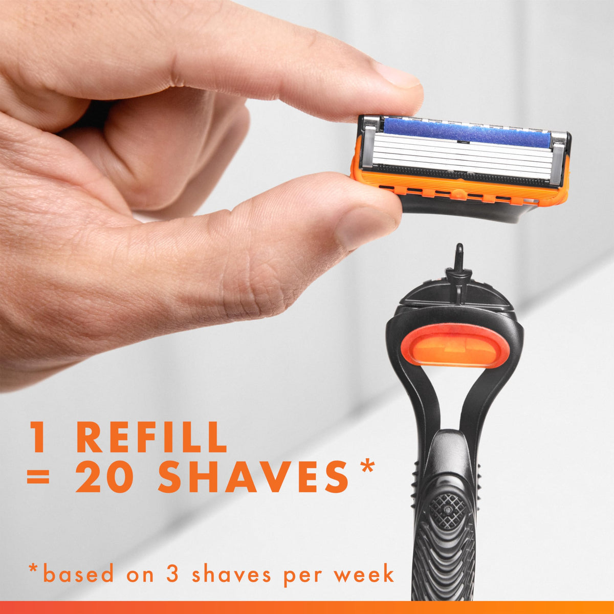 5-Blade Mens Razor Blade Refills, 12 Count T8561