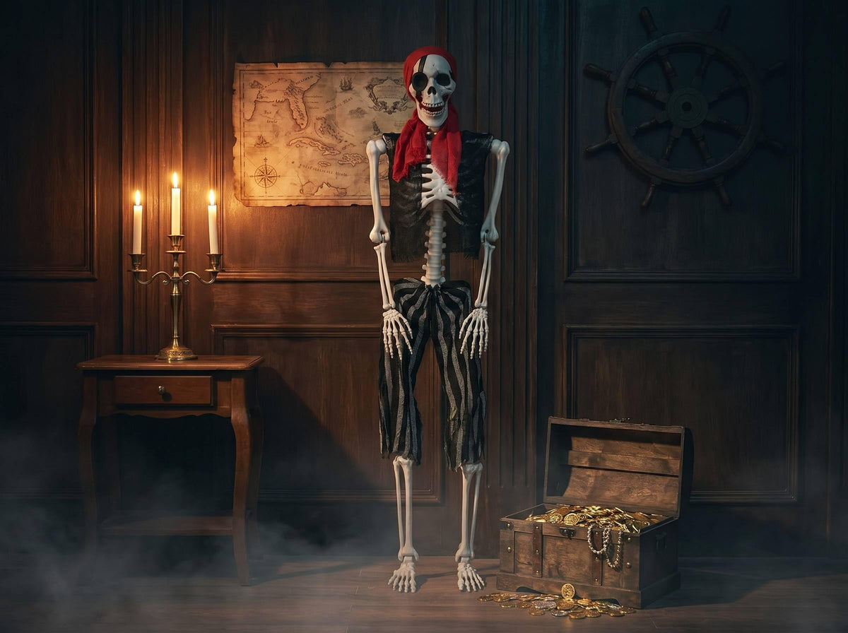 Life Size Pirate Skeleton Halloween Decoration E78334