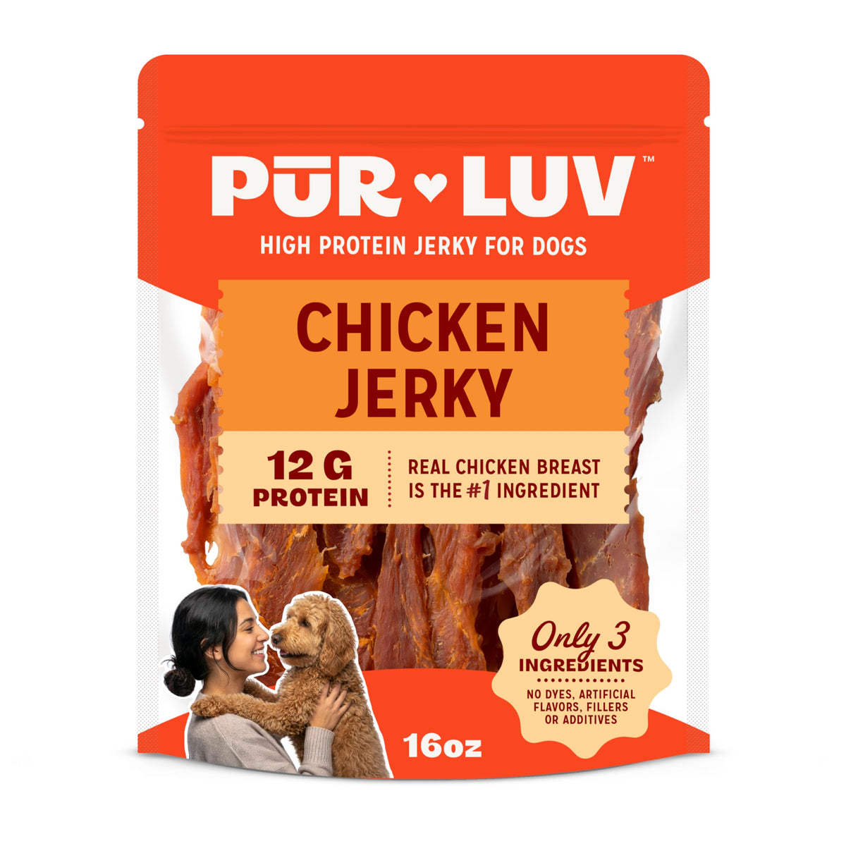 Chicken Jerky Dog Treats, 16 Ounces F280