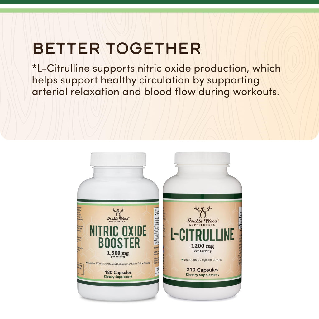 Nitric Oxide Booster, Nitrosigine + Citrulline, 180 Capsules D4431