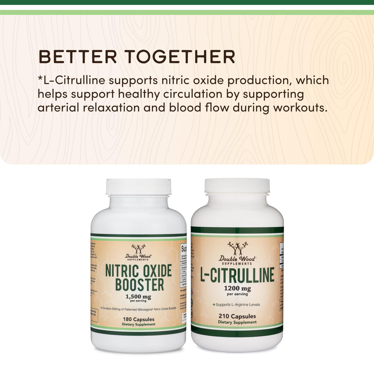 Nitric Oxide Booster, Nitrosigine + Citrulline, 180 Capsules D4431
