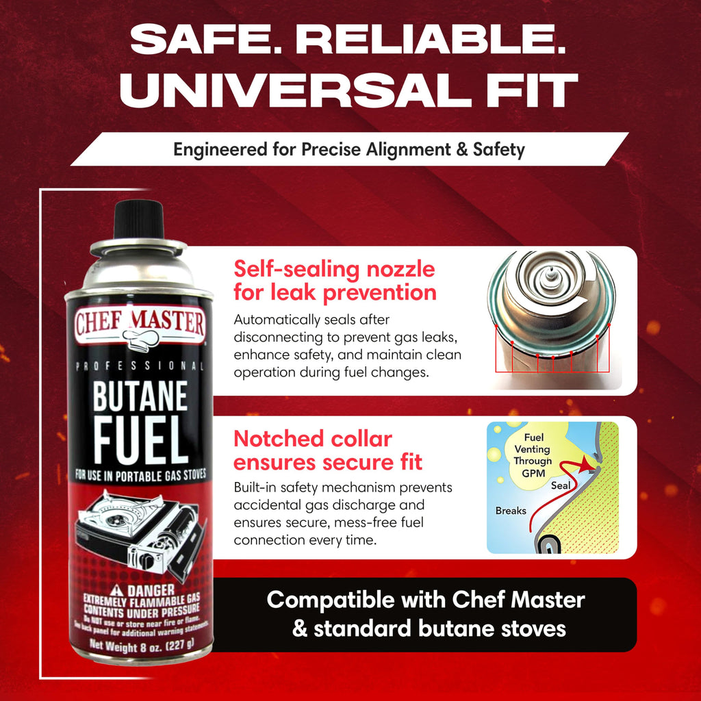 Butane Fuel Canister 8 oz 4-Pack R206