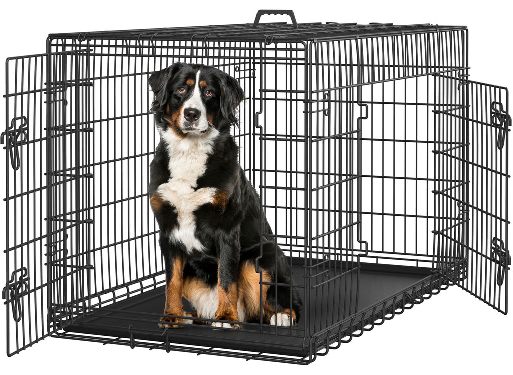 48 inch Collapsible Metal Dog Crate with Divider V618