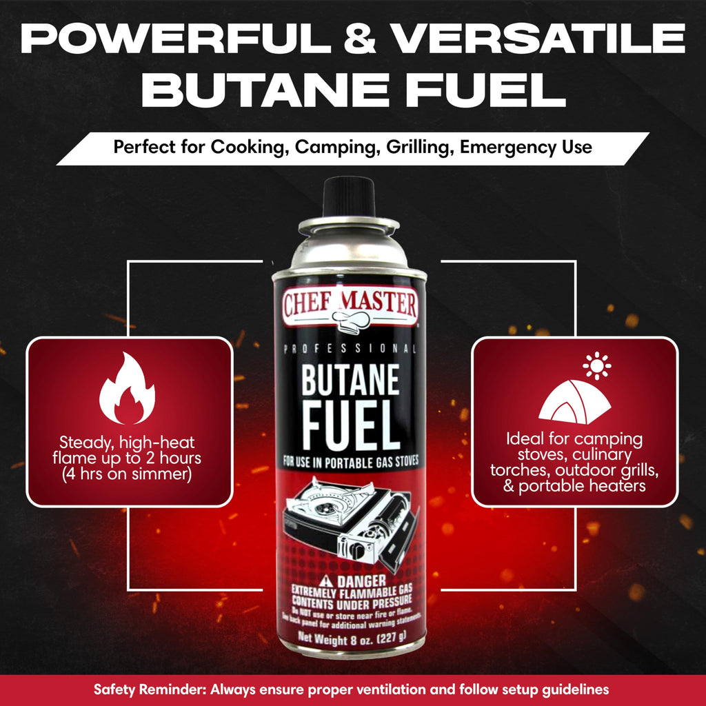 Butane Fuel Canister 8 oz 4-Pack R206