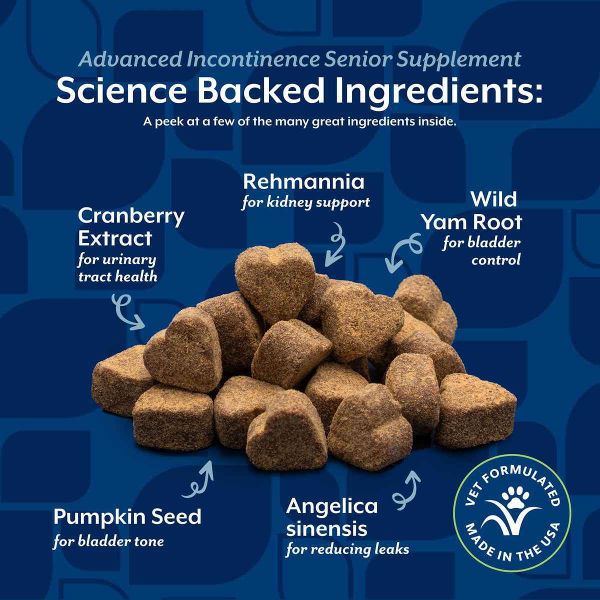 Senior Incontinence Dog Supplement 120 Ct W1732