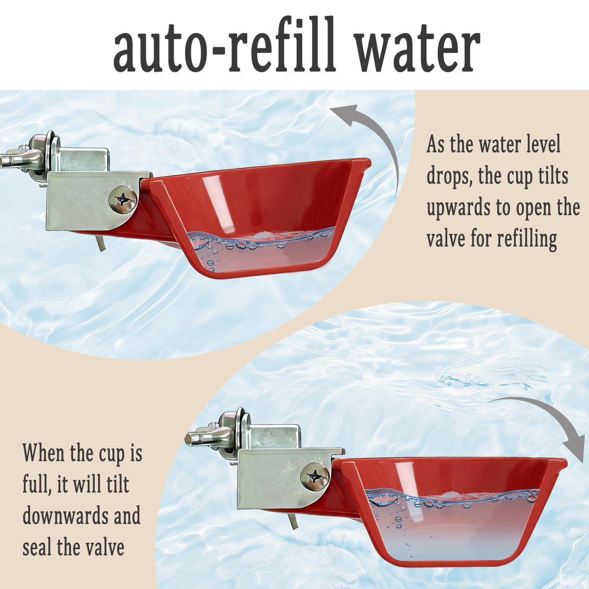Aluminum Alloy Chicken Waterer Feeder J506985