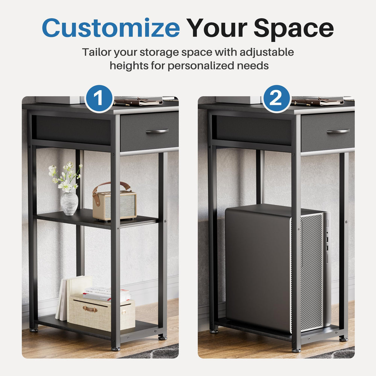 48 Inch Desk with Fabric Drawers D914592