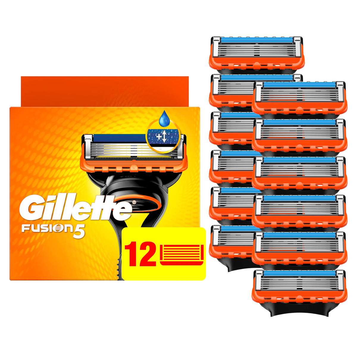 5-Blade Mens Razor Blade Refills, 12 Count T8561