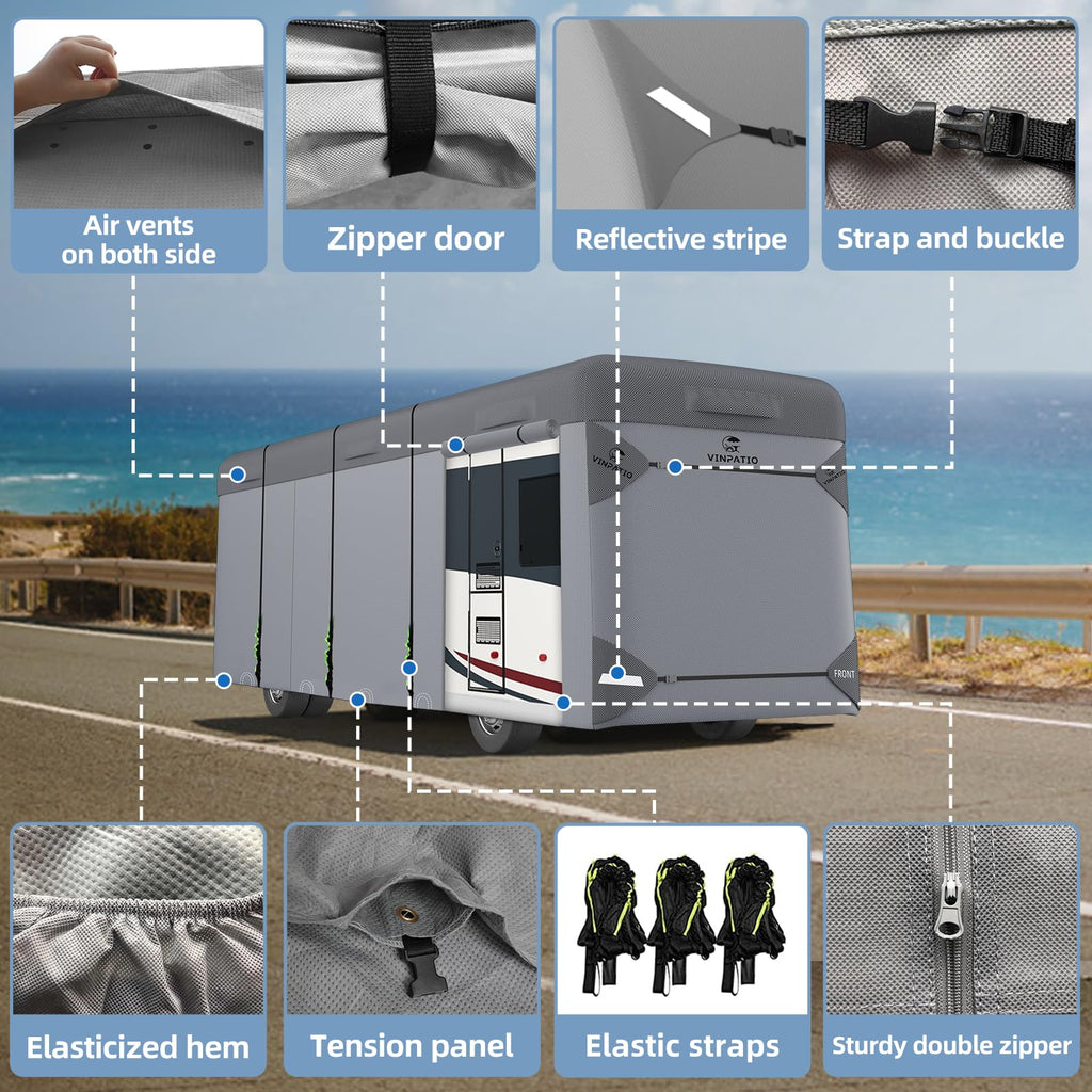 7 Layers Class A RV Cover with Straps O7332