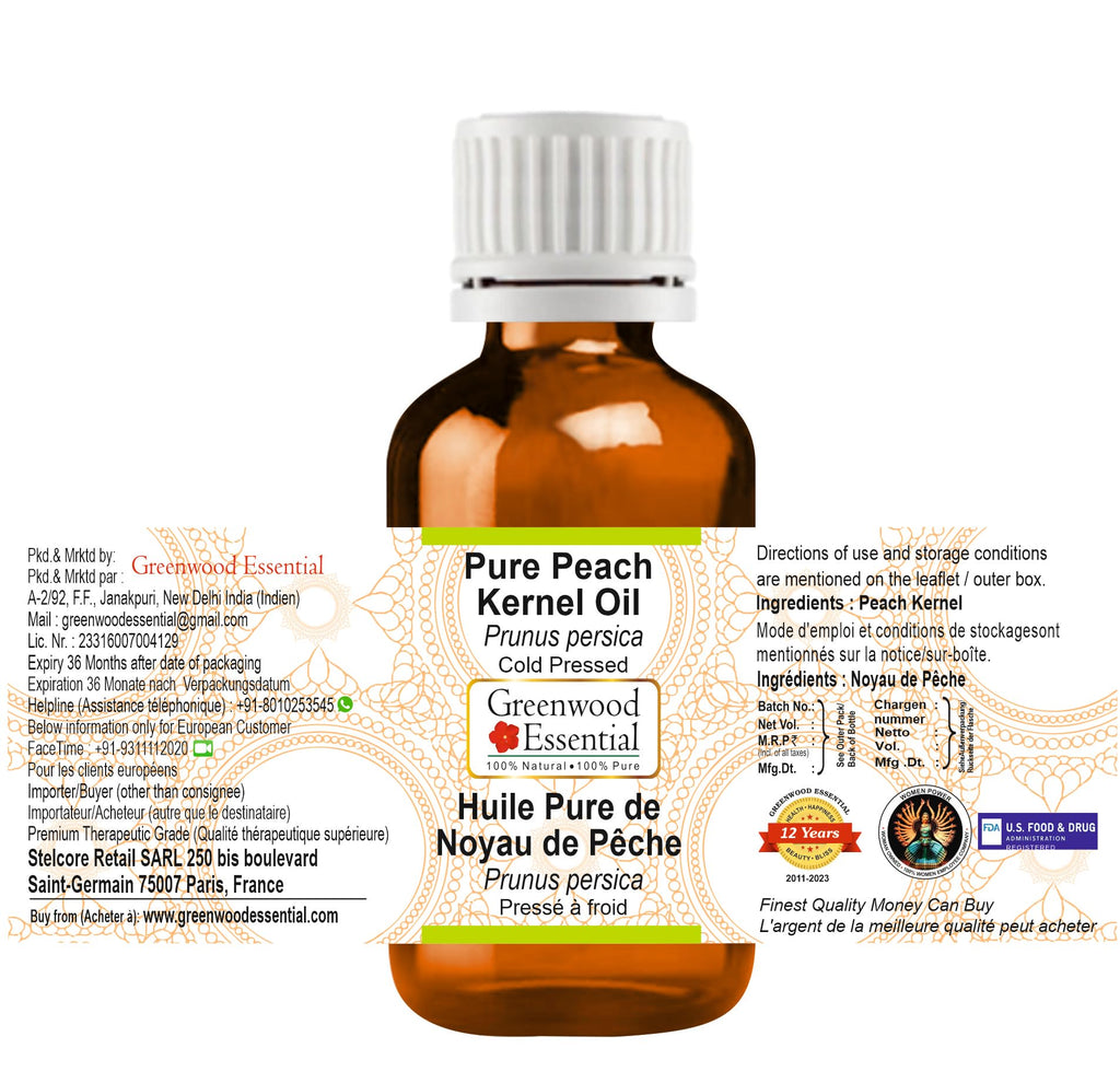 Cold Pressed Peach Kernel Oil 30ml B84836