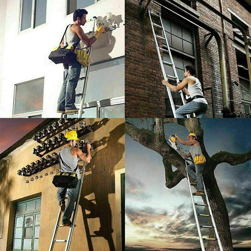 Collapsible Telescoping Ladder 20.5FT Aluminum Lightweight 330LB Capacity R890