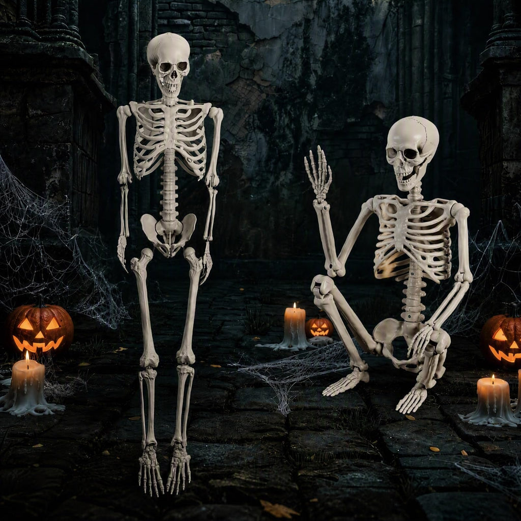 5.4FT Halloween Skeleton with Movable Joints Q3412