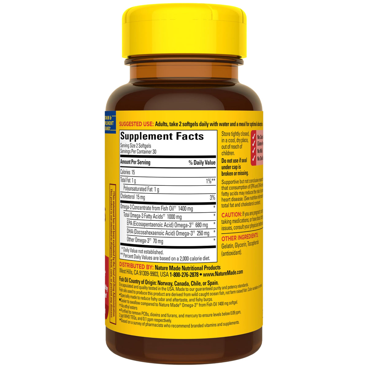 Fish Oil Omega 3 1400 mg Minis 60 Softgels I734