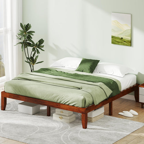 14 Inches Wood Platform Bed Frame King Size E904078