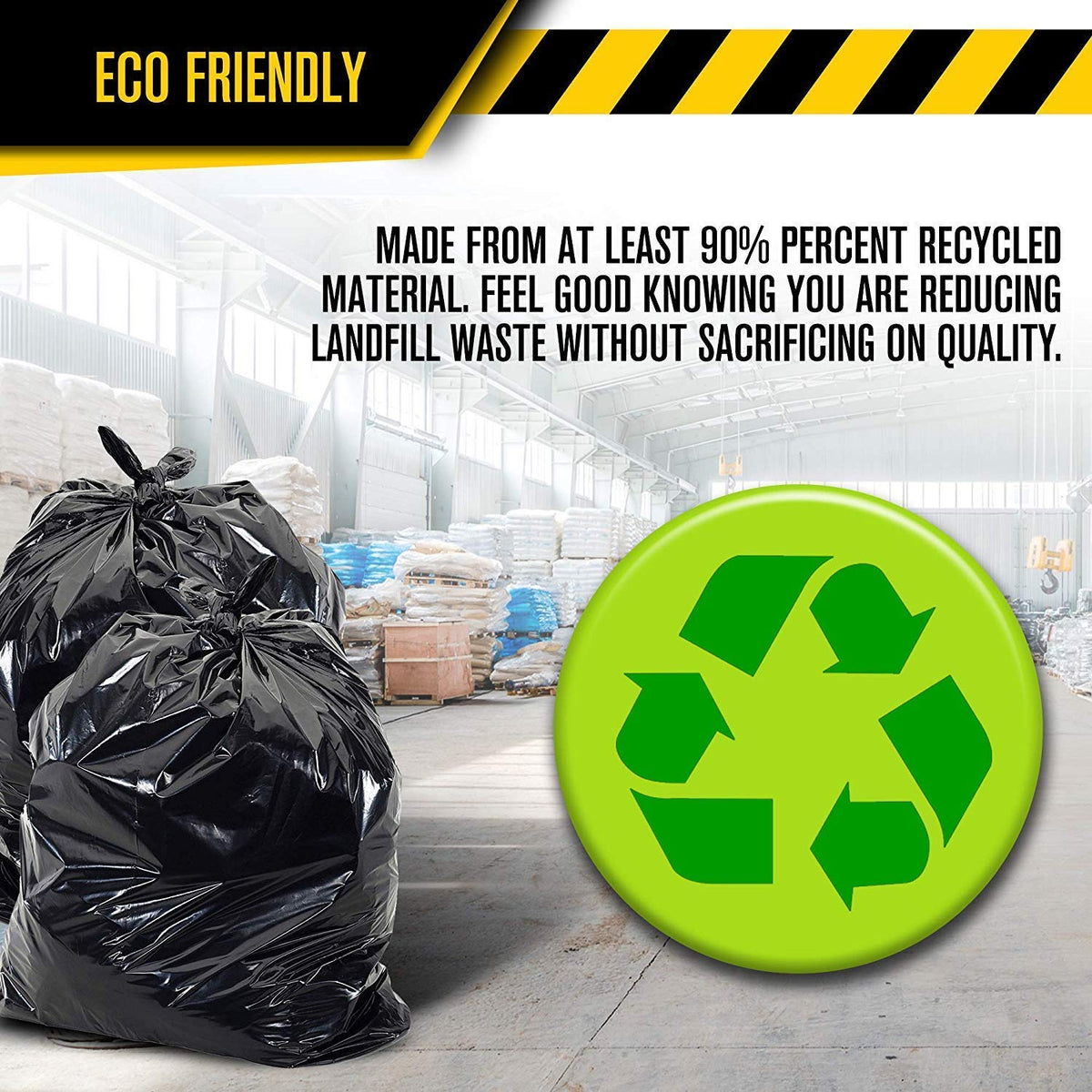 40-45 Gallon Black Heavy Duty Trash Bags W519