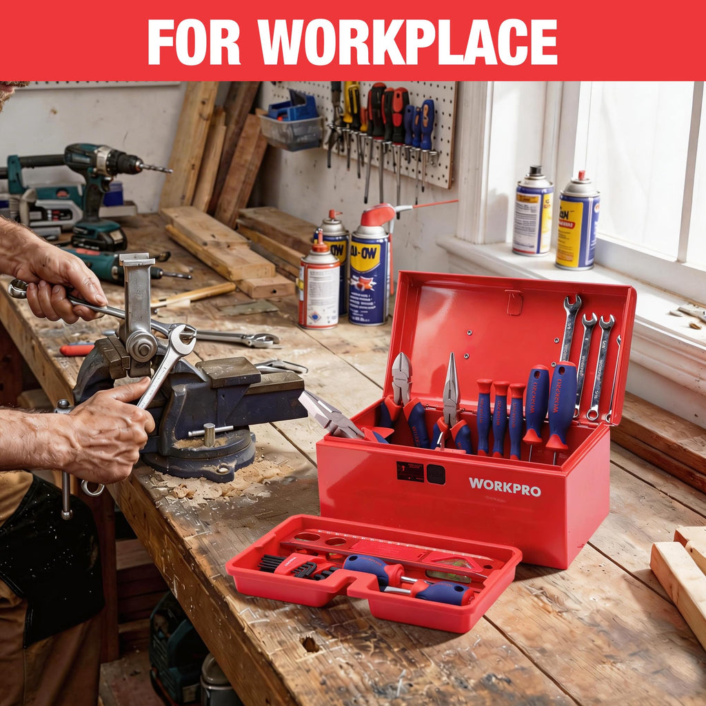 10.8" Mini Metal Tool Box with Removable Tray G390547