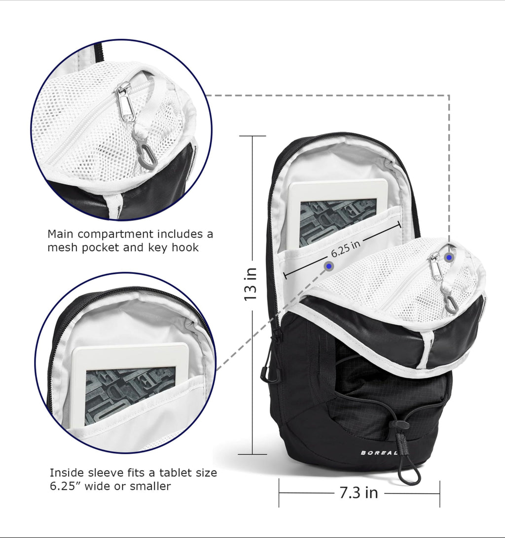 Crossbody Bag with Adjustable Strap, Water Repellent Finish, Multiple Compartments, Tablet Sleeve U46744