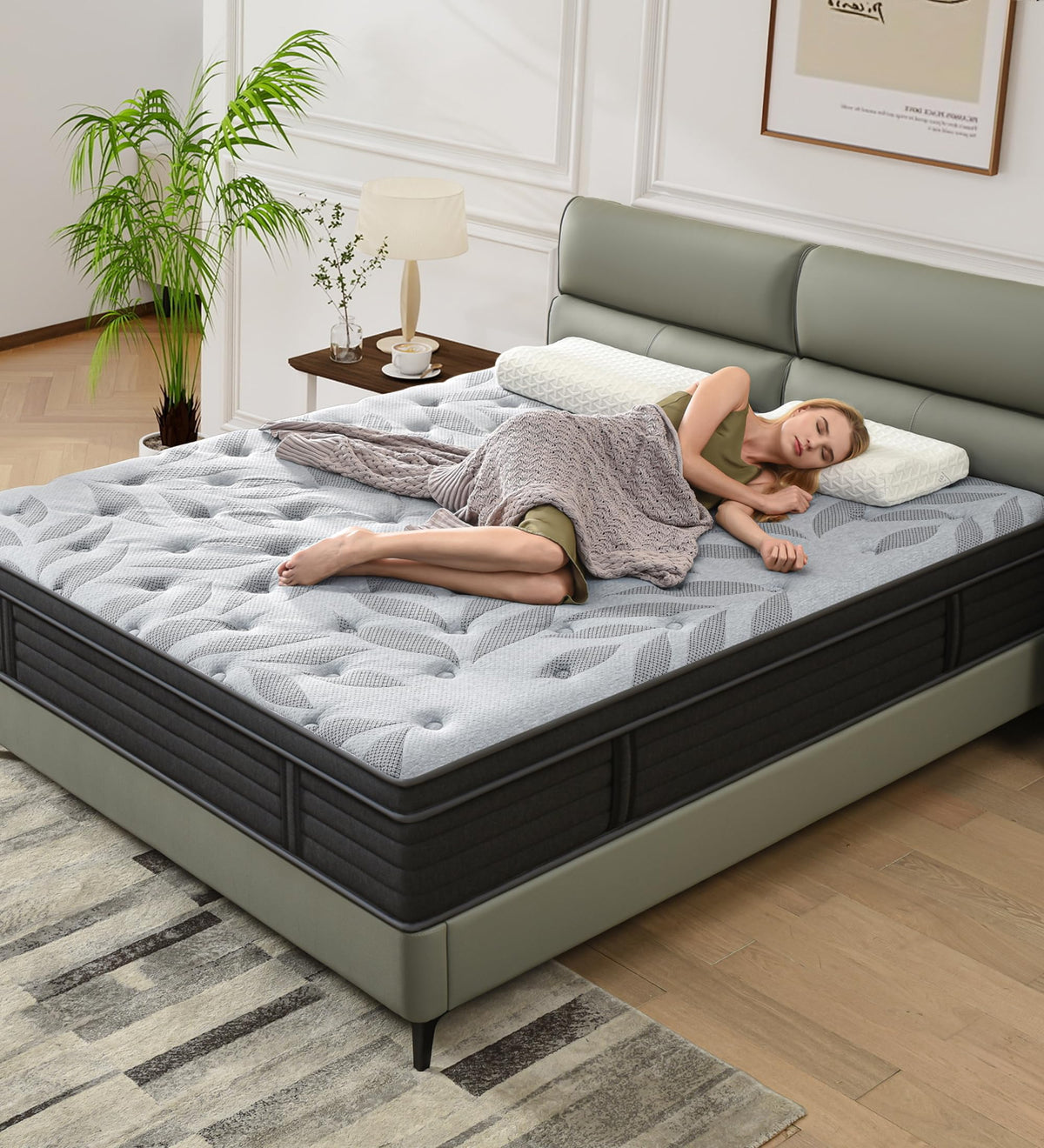 12 Inch Medium Firm Hybrid Mattress H344