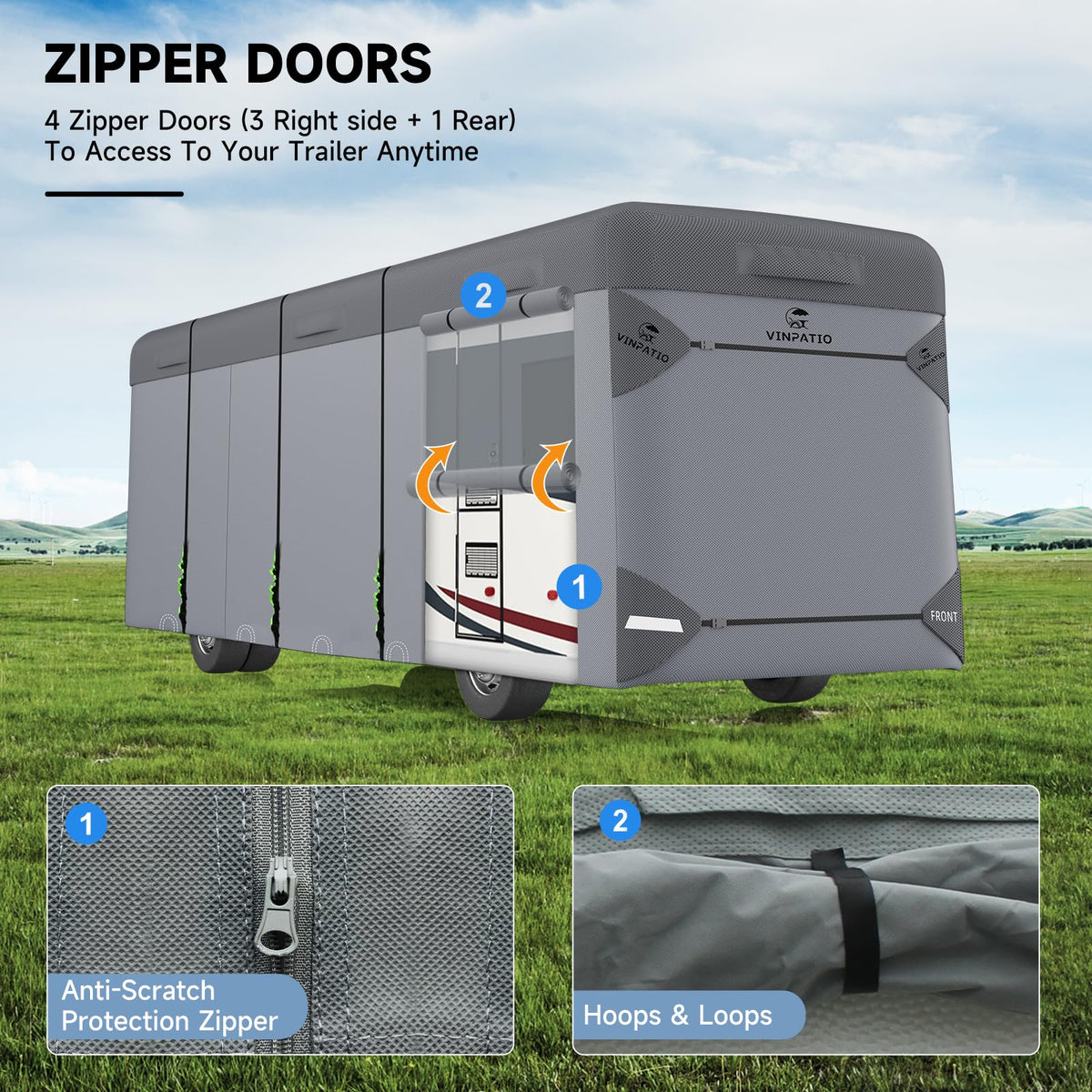 7 Layers Class A RV Cover with Straps O7332
