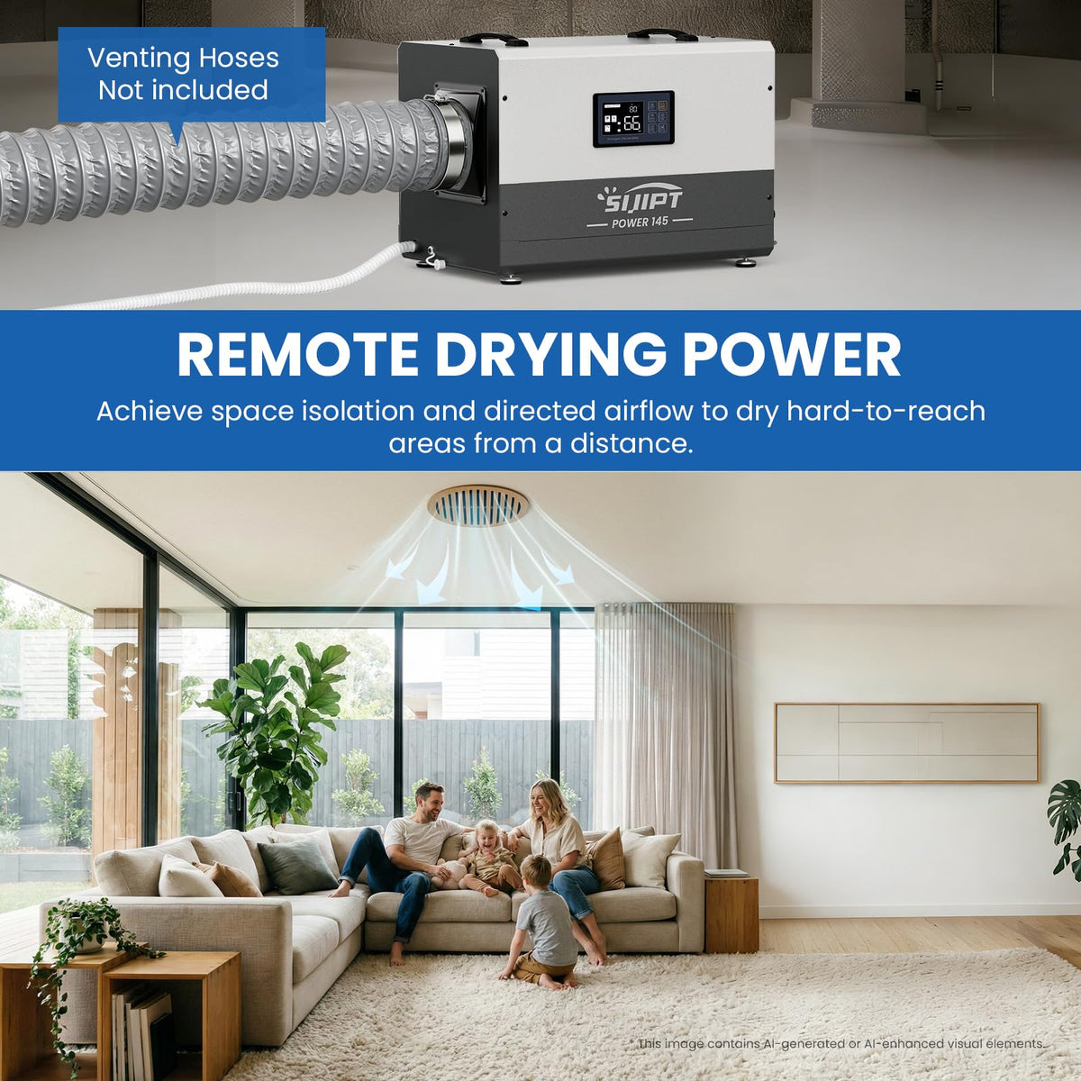 145 Pints Commercial Dehumidifier with Pump & Drain N1239