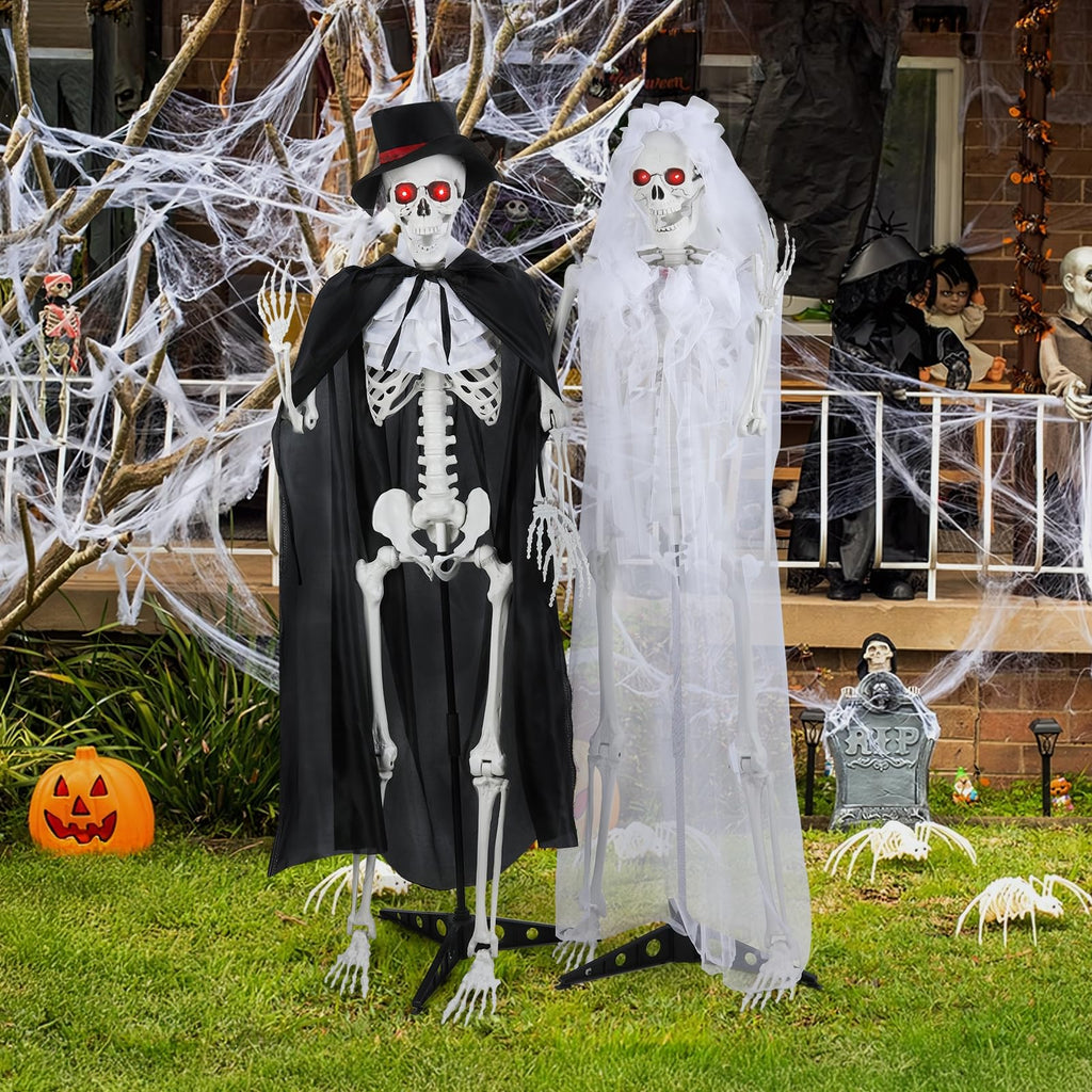 Halloween Skeleton Decor, 5.4 ft Posable L816861