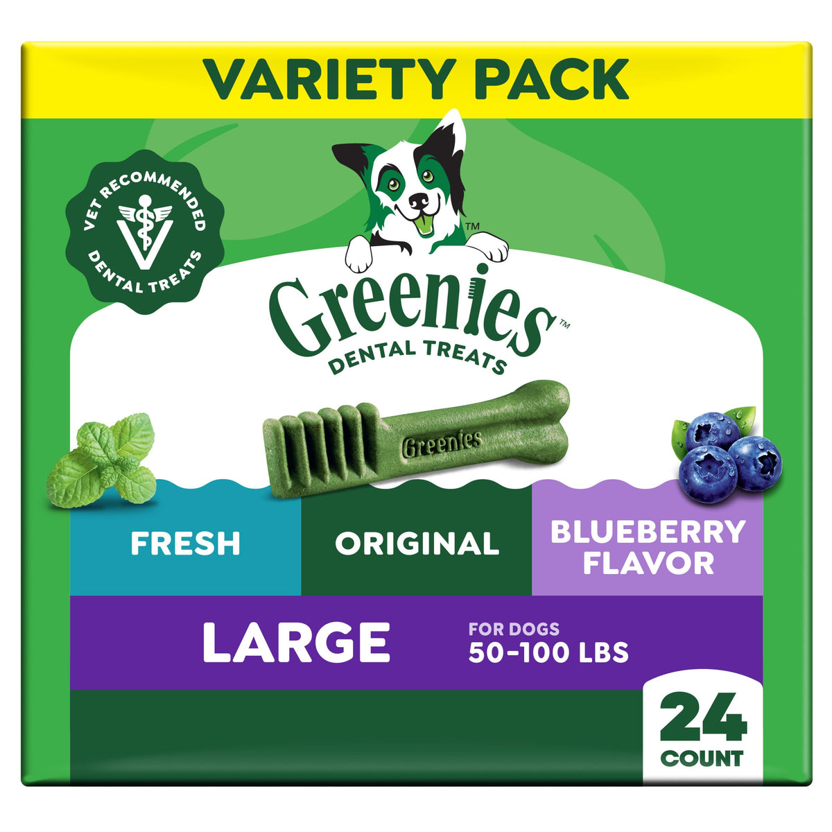 Large Dental Dog Treats 24 Count S760