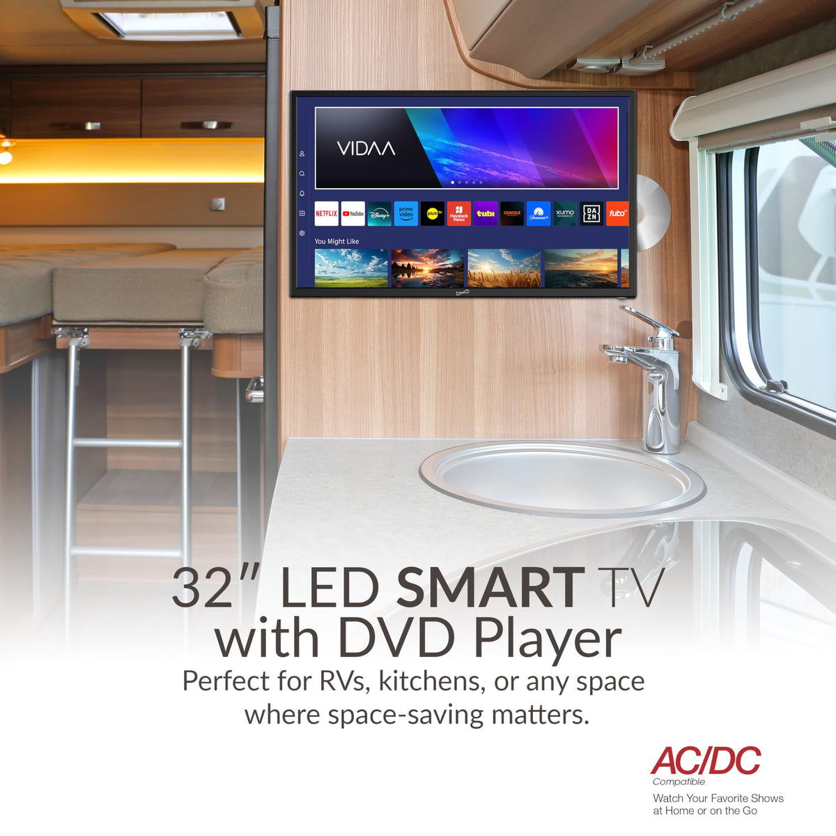 32-inch LED Smart HDTV with DVD Player G25513