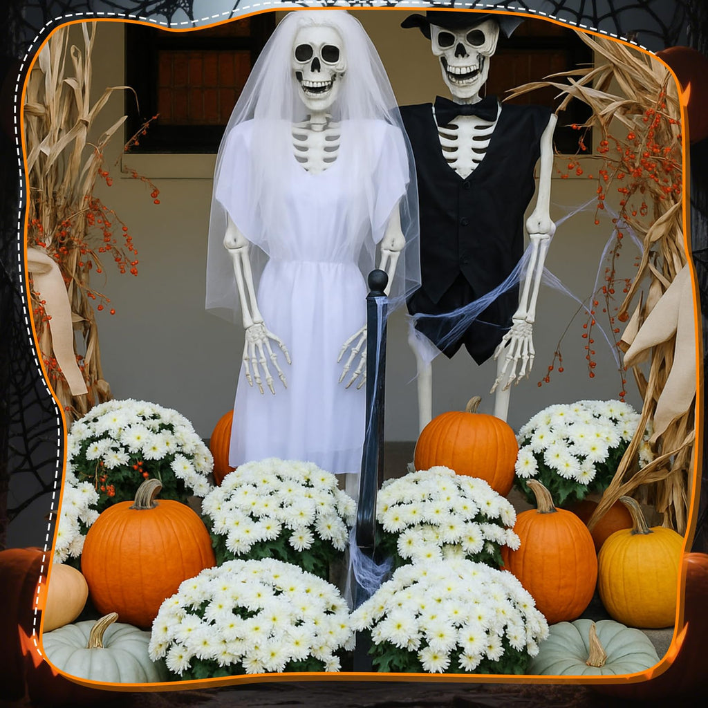 2 Set 5.4 Ft Posable Skeleton Decor A86178