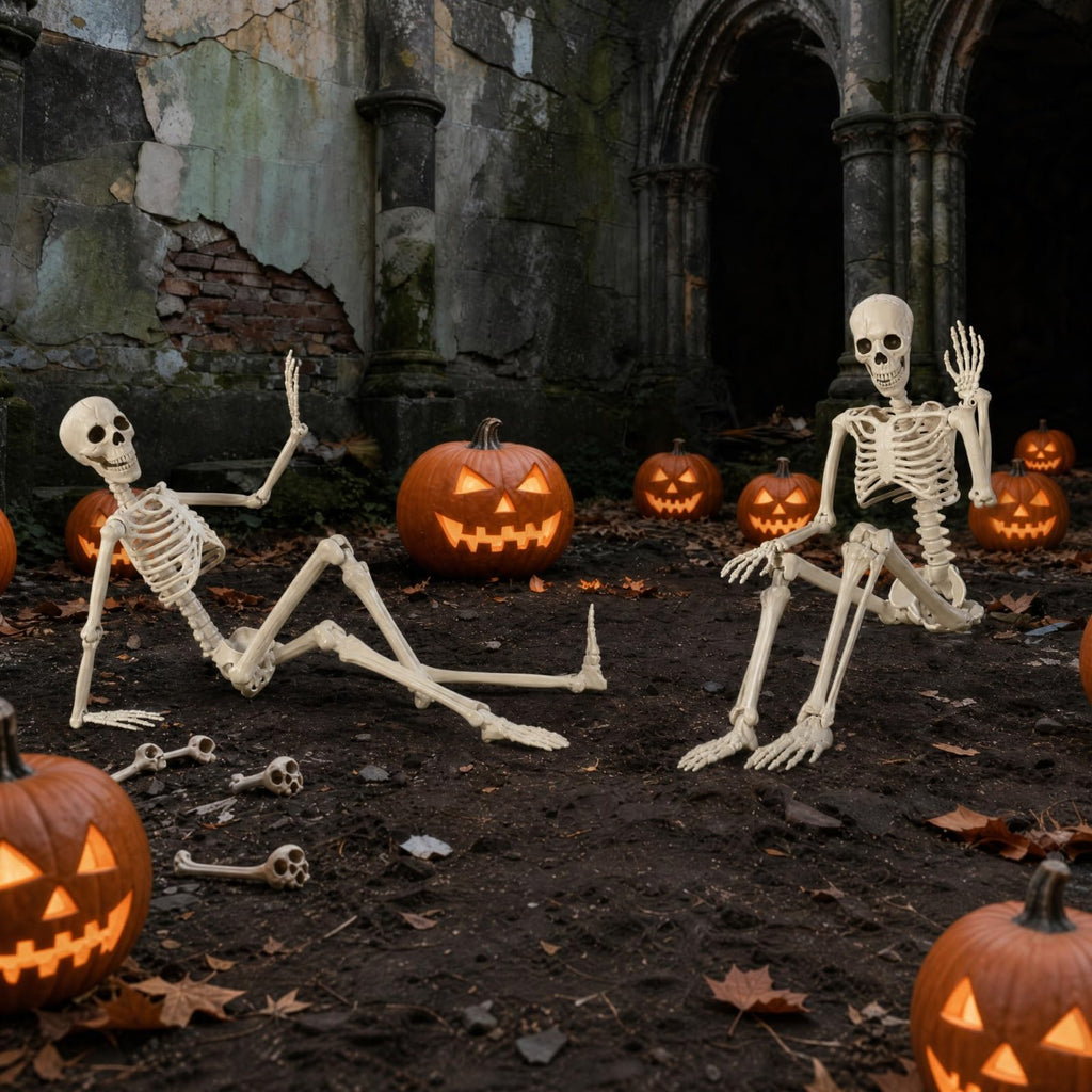 5.4FT Halloween Skeleton with Movable Joints Q3412