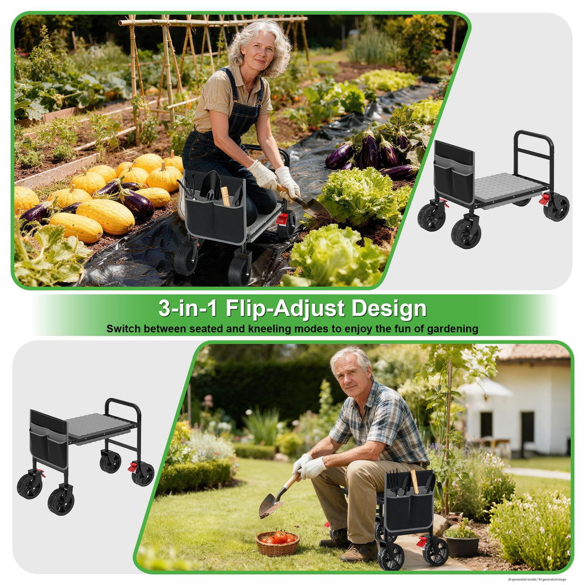 Rolling Garden Kneeler and Seat L964