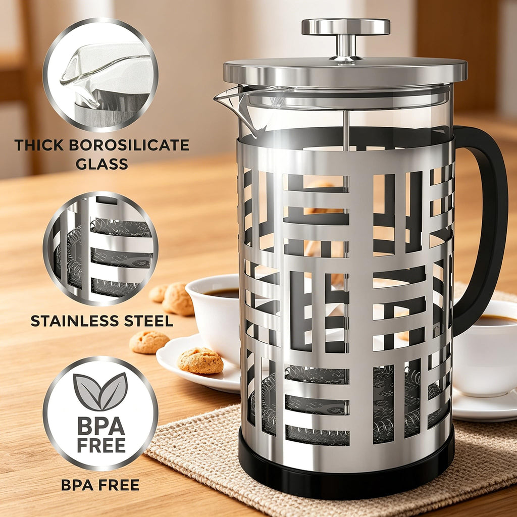 34 oz Brushed Stainless French Press C666