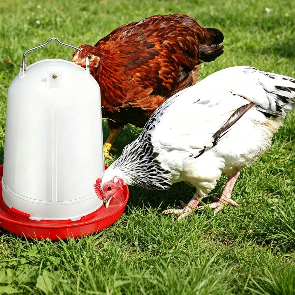 2 Pack 2 Gallon Plastic Poultry Waterer Q2671