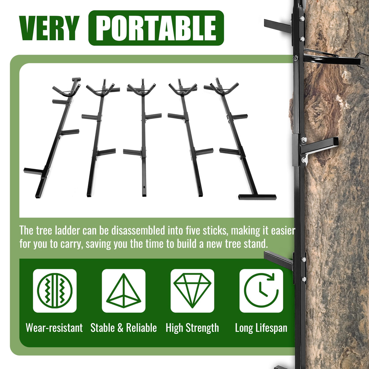 20 ft Climbing Stick Ladder B586422
