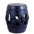 Navy Ceramic Garden Stool Side Table J1361