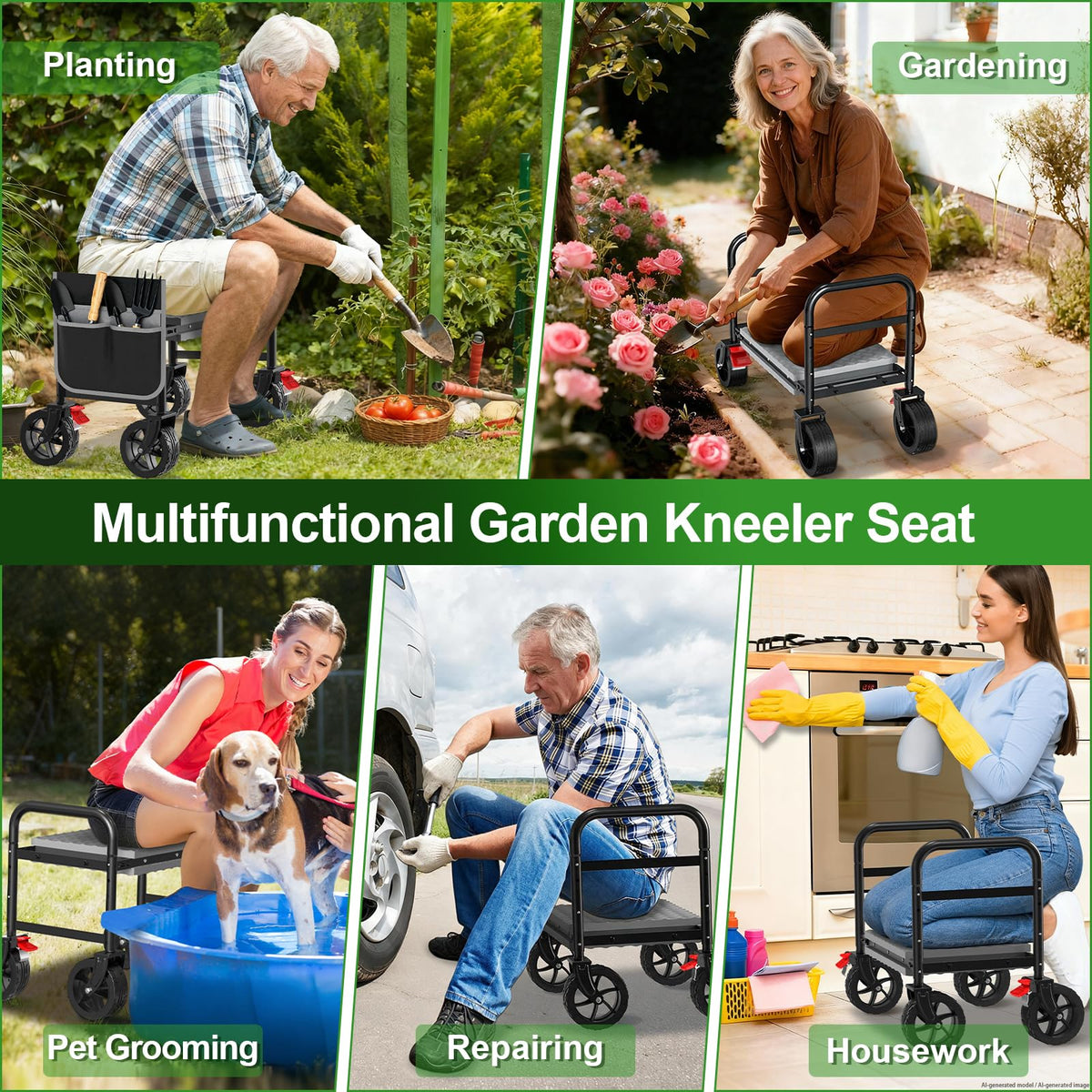 Rolling Garden Kneeler and Seat L964