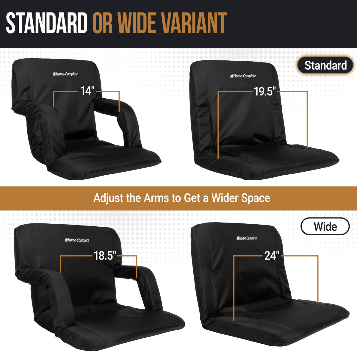 Folding Stadium Chair with Padded Back Support and Armrests X6832
