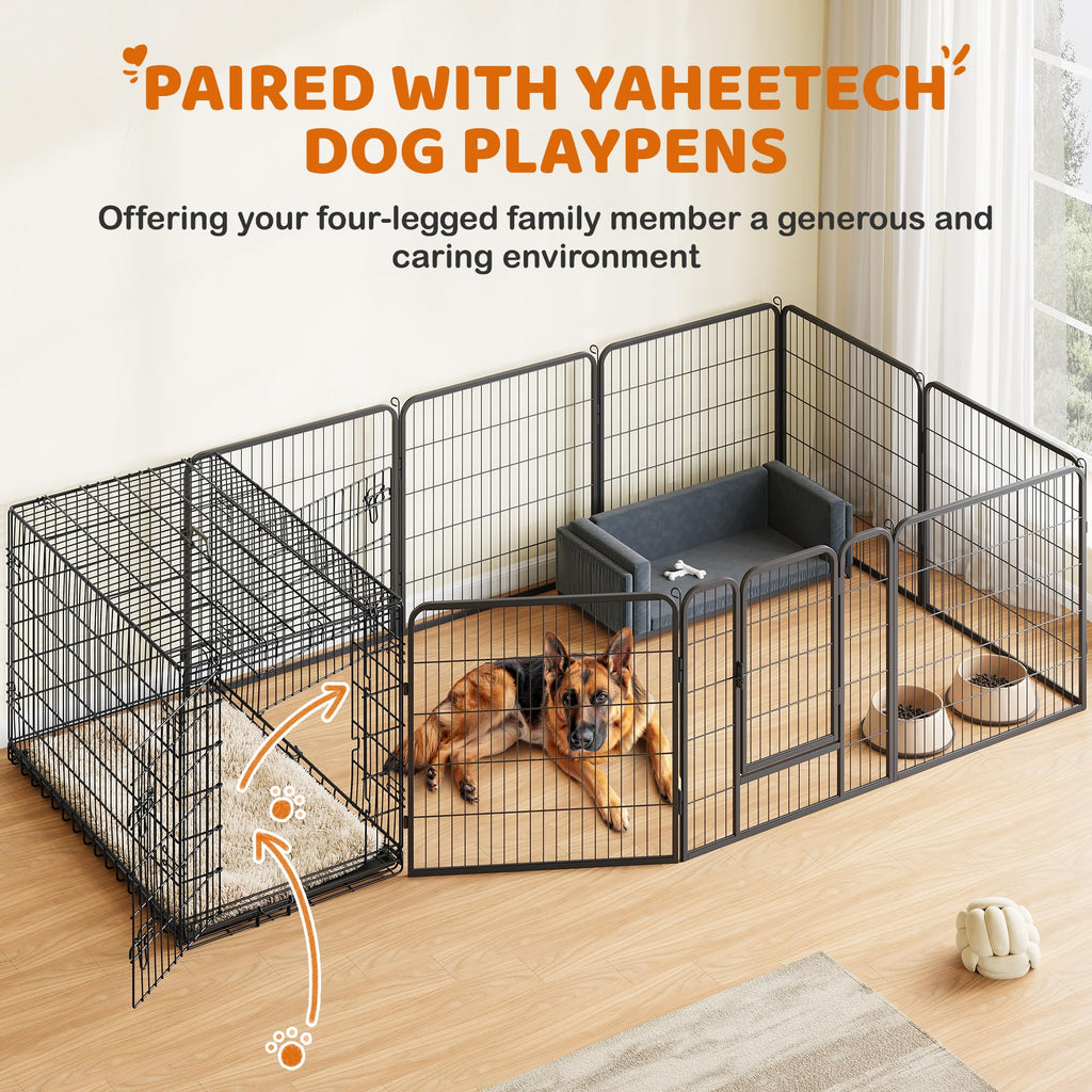 48 inch Collapsible Metal Dog Crate with Divider V618