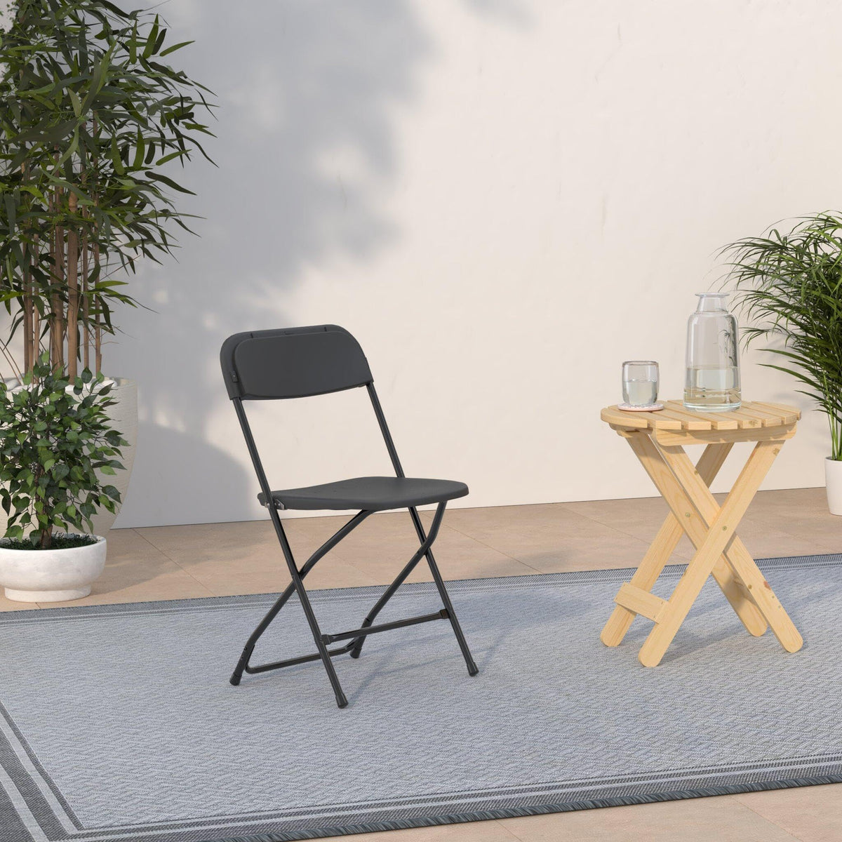 Black Plastic Folding Chair 10-Pack E56901